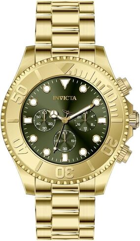 Invicta Pro Diver Men 47mm Stainless Steel Gold Military Green dial VD54 Quartz in Saudi Arabia