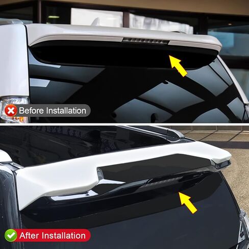 Sports Rear Spoiler Decoration is Suitable for 2010-2023 Lexus GX460 Rear Trunk Spoiler Wing Cover Tail Deck ABS Black Exterior Accessories Tail refitting Accessories (Black) in Saudi Arabia