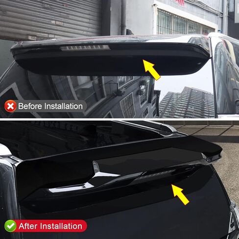 Sports Rear Spoiler Decoration is Suitable for 2010-2023 Lexus GX460 Rear Trunk Spoiler Wing Cover Tail Deck ABS Black Exterior Accessories Tail refitting Accessories (Black) in Saudi Arabia