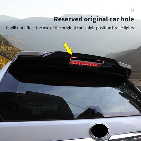Sports Rear Spoiler Decoration is Suitable for 2010-2023 Lexus GX460 Rear Trunk Spoiler Wing Cover Tail Deck ABS Black Exterior Accessories Tail refitting Accessories (Black) in Saudi Arabia