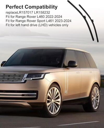 شفرات ممسحة الزجاج الأمامي الأمامي متوافقة مع Range Rover L460 2022-2024 Sport L461 2023-2024 ، شفرات ممسحة ساخنة تحل محل LR157017 LR158232 in Saudi Arabia