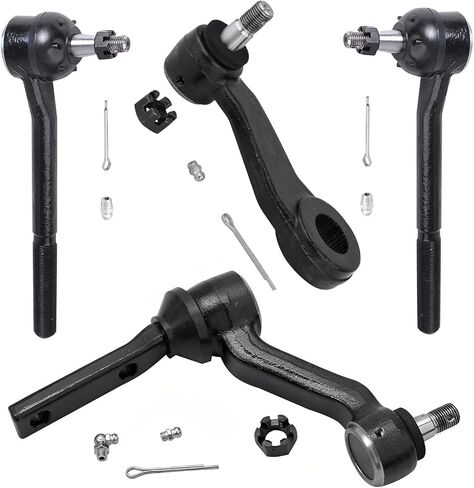 Detroit Axle - Front End 16pc Suspension Kit for 4WD Chevy Blazer S10 GMC Jimmy Sonoma Hombre, Wheel Bearing Hubs Upper Control Arms Lower Ball Joints Sway Bars Tie Rods Idler Pitman Arms Replacement in Saudi Arabia