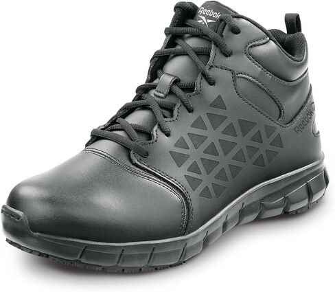 Reebok Work Sublite Cushion Work, Men's, Black, Mid-Athletic Style, MaxTrax Slip Resistant, Soft Toe Work Shoe in Saudi Arabia