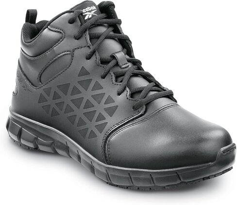 Reebok Work Sublite Cushion Work, Men's, Black, Mid-Athletic Style, MaxTrax Slip Resistant, Soft Toe Work Shoe in Saudi Arabia