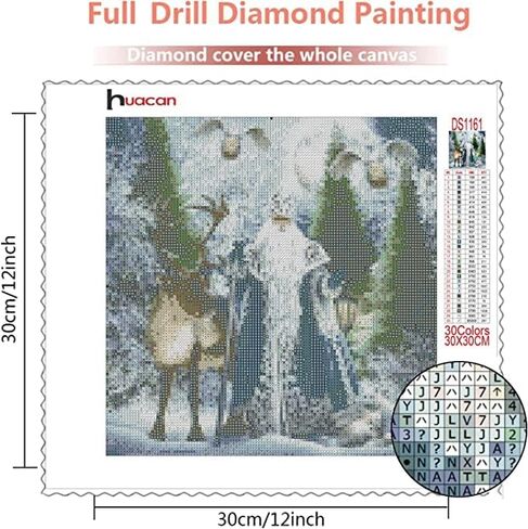 Huacan Mandala Diamond Painting Kits Full Drill Diamond Arts Craft Home Wall Decor Gift 30x30cm/11.8x11.8in in Saudi Arabia
