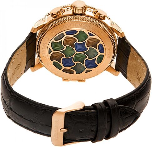 HERITOR Automatic Jeweled Automatic Movement 316L Surgical-Quality Stainless Steel Case/Sapphire-Coated Mineral Crystal and Leather Watch(Model: HERHR3503) in Saudi Arabia