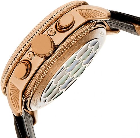 HERITOR Automatic Jeweled Automatic Movement 316L Surgical-Quality Stainless Steel Case/Sapphire-Coated Mineral Crystal and Leather Watch(Model: HERHR3503) in Saudi Arabia