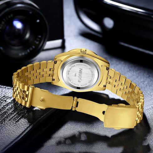 NIBOSI Watches for Men Analog Quartz Stainless Steel Dial with Date Waterproof Business Classic Luxury Dress Mens Wrist Watches in Kuwait