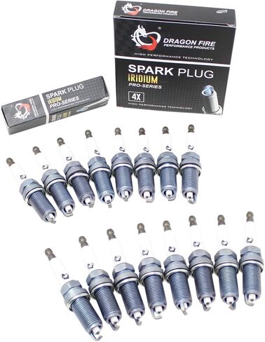 AIP Electronics Dragon Fire Performance 16pcs set placs iridium sparcs متوافقة مع 2008-2021 Dodge Chrysler RAM JEEP 2.0L 2.4L 4.7L 5.7L I4 V8 LZFR5CI-11 92145 OEM FIT DFSP1009X16 in Saudi Arabia