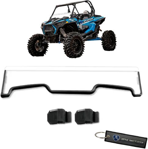 Half Front Windshield Tough PC Fits Polaris RZR XP 1000 /4 Turbo Models (2019-2023) in Saudi Arabia