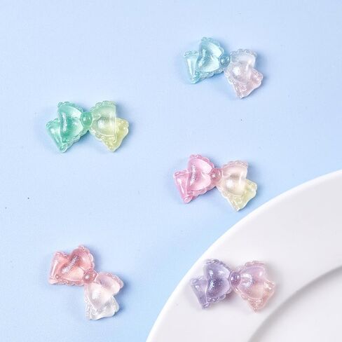 40pcs Slime Charms Cut Set, Resin Charms Bulk for Crafts, 3D Resin Stickers for Big Belly Cups Mugs Stanley Cup, Self Adhesive Art Stickers Decor for Handcraft DIY Hair Accessories Laptop (Color 008) in Kuwait