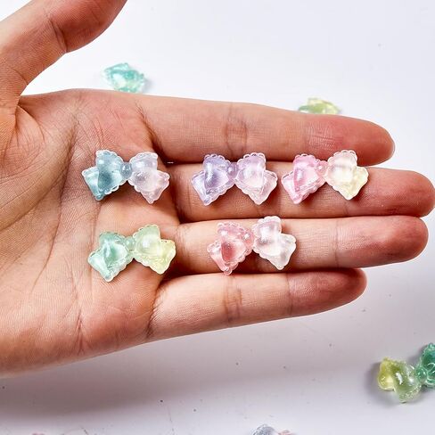 40pcs Slime Charms Cut Set, Resin Charms Bulk for Crafts, 3D Resin Stickers for Big Belly Cups Mugs Stanley Cup, Self Adhesive Art Stickers Decor for Handcraft DIY Hair Accessories Laptop (Color 008) in Kuwait