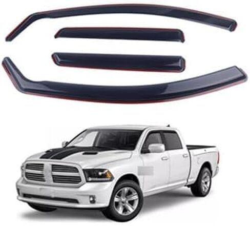in-Channel Rain Guards 4-Piece Comptible with 2015-2020 F150 SuperCrew Window Visors Side Window Deflectors Shield Shade in Saudi Arabia