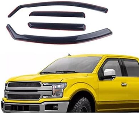 in-Channel Rain Guards 4-Piece Comptible with 2015-2020 F150 SuperCrew Window Visors Side Window Deflectors Shield Shade in Saudi Arabia