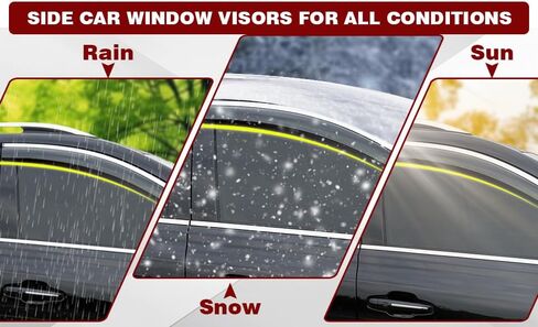in-Channel Rain Guards 4-Piece Comptible with 2015-2020 F150 SuperCrew Window Visors Side Window Deflectors Shield Shade in Saudi Arabia