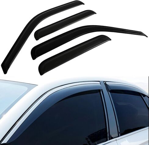 Scitoo Mount Window Visor Deflector Rain Guard 4pcs مجموعة ملائمة لعام 1999 لـ Ford for F-250 Window Difflectors Deves Days 94953 Outside Mount Ventvisor in Saudi Arabia