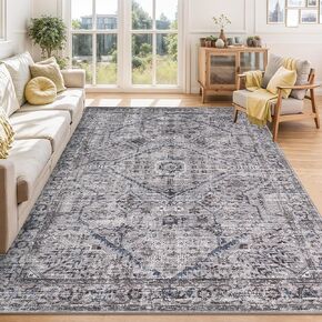 Caromio Hallway Runner Rug 2x6 ، عداءات المطبخ القابلة للغسل القابلة للغسل ، Boho Retro Low Pile Rugners Non Slip Brug For Groamways Bedroom Laundry Room ، Beige and Orange in Kuwait