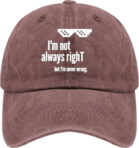 I'm Not Always Right But I Am Never Wrong Caps Army Hat Fishing Hat Gifts for Son Workout Hat in Saudi Arabia