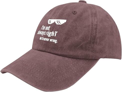 I'm Not Always Right But I Am Never Wrong Caps Army Hat Fishing Hat Gifts for Son Workout Hat in Saudi Arabia