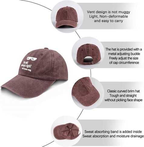 I'm Not Always Right But I Am Never Wrong Caps Army Hat Fishing Hat Gifts for Son Workout Hat in Saudi Arabia