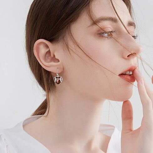 Ball Earrings Sterling Silver Heart Baseball Soccer Ball Dangle Drop Earrings Sport Jewelry Gift for Women in Saudi Arabia