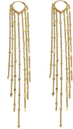 ASOQOLA Long Tassel Dangle Drop Earrings for Woman Tassel Dangling Earrings 925 Silver Chandelie dangling earring for Prom Fashion Jewelry in Kuwait