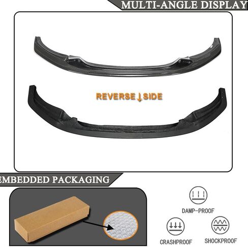 MCARCAR KIT Front Bumper Lip fits for BMW 2 Series F22 F23 M Sport Coupe Convertible 2Doors 2014-2019 220i 228i 230i M235i M240i M-tech Auto Carbon Fiber Chin Spoiler Splitter Protector in Saudi Arabia