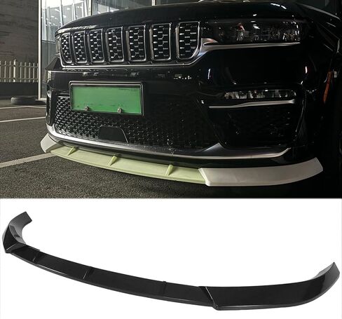 3 Pieces Front Lip for Jeep Grand Cherokee WL 2022-2025 Front Bumper Splitter Spoiler ABS Plastic (Glossy Black) in Saudi Arabia