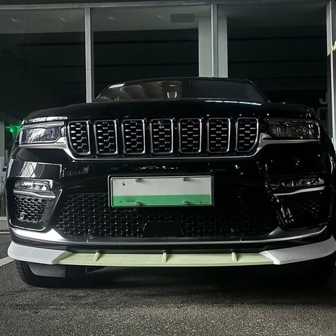 3 Pieces Front Lip for Jeep Grand Cherokee WL 2022-2025 Front Bumper Splitter Spoiler ABS Plastic (Glossy Black) in Saudi Arabia