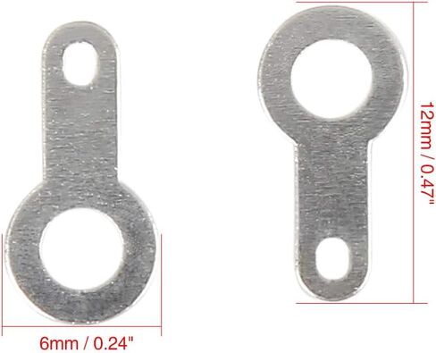 X AUTOHAUX 100pcs M3 Silver Plated Copper Circular Crimp Terminal Connector 12 x 6mm for Automotive in Saudi Arabia