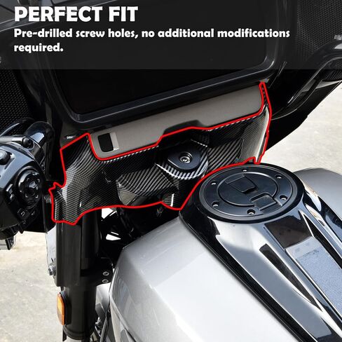 Inner Dash Fairing Skirt for Harley Street Glide 24-25, Carbon Fiber Pattern Batwing Inner Fairing Switch Panel Dash Cover for Harley Street Glide CVO FLHXSE 23-25 FLHXU 2025 in Saudi Arabia
