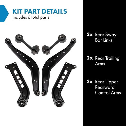 TRQ Rear Suspension Kit Compatible with 18-20 Buick Regal Sportback 16-20 Chevrolet Malibu in Saudi Arabia