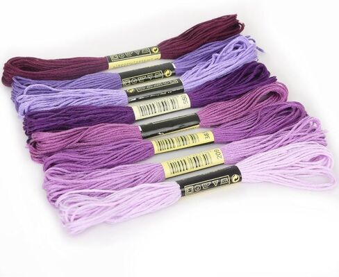 8Pcs 7.5m Red Cotton Stitch Embroidery Thread Floss DIY Friendship Bracelets Floss Craft Sewing Skeins Fashion Embroidery Floss for Arts, Crafts and Sewing in Saudi Arabia