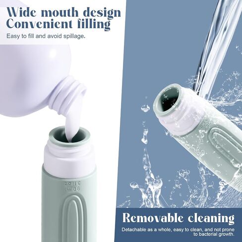 Travel Bottles for Toiletries, 3oz TSA Approved Travel Size Toiletries, Silicone Leak-Proof Refillable Containers, Squeezable Liquid Essentials Bottles W/Clear Bag（GRAY） in Saudi Arabia