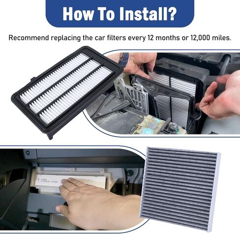 Cabin & Engine Air Filter kit Fit for Honda CRV CR-V 1.5L L4 2017-2022 / Civic 1.5L L4 2016-2021, Replaces 17220-5AA-A00, 80292-TF0-G01 (Only for 1.5L Turbo, Not for 2.0L 2.4L Hybrid) in Saudi Arabia