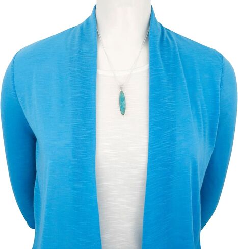 Matching Turquoise Pendant & Earrings Set 925 Sterling Silver (Pendant, Earrings, Stainless Necklace 20") in Saudi Arabia