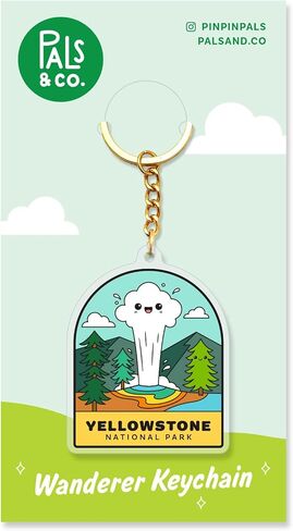 PALS & CO. - سلسلة مفاتيح الأكريليك لحقائب الظهر ، الحقائب ، Kawaii ، Collectible ، 2.5 بوصة - حديقة يلوستون الوطنية in Saudi Arabia