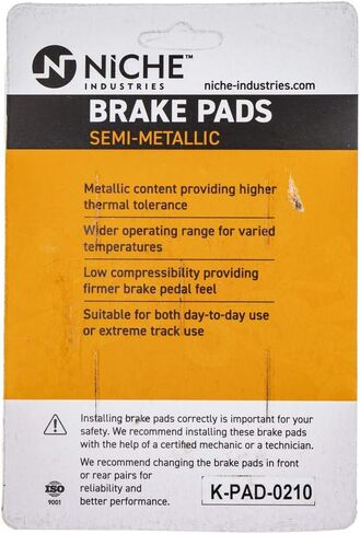NICHE Brake Pad Set for Harley-Davidson Sportster 1200 883 Iron 42831-04A Front Semi-Metallic in Saudi Arabia