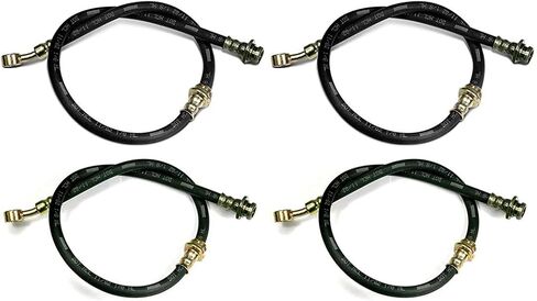 Arrhythmic Front Rear Brake Hydraulic Hose - 4PCs Automotive Replacement Brake Hoses for Ford E-150 Econoline Club Wagon 5.8L 1992 1993, for Ford E-150 Econoline 4.9L 1992 1993 in Saudi Arabia