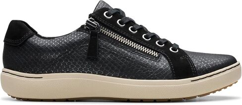 Clarks Women's Nalle Lace Sneaker, Black/Black, Size 10 in Kuwait