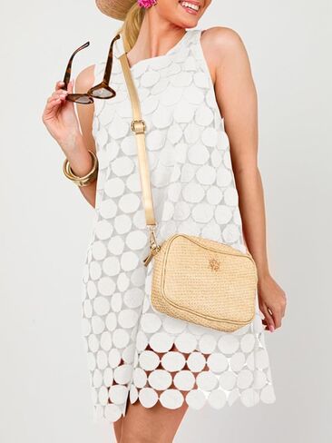 Wenrine Womens Summer Hollow Out Mini Bress in Saudi Arabia