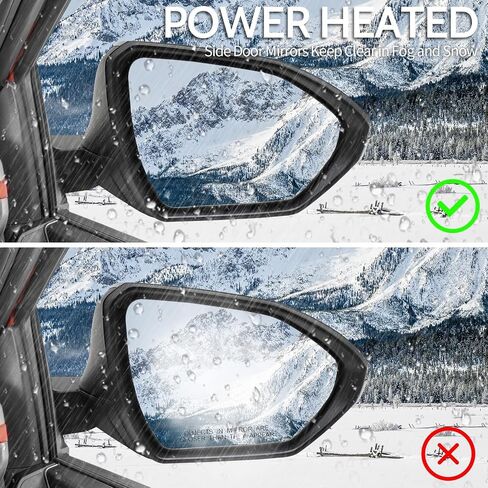 Right Passenger Side Door Mirror Fit for 2022 2023 2024 Hyundai Tucson with Power Glass Heated Turn Signal and Blind Spot Detectiopn 8-Pins Manual Folding Baked Black Rear View Mirror in Saudi Arabia