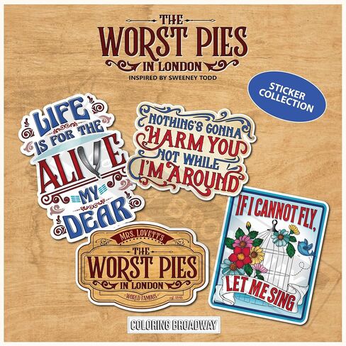 Into The Woods I Wish Sticker Collection - Set of 4 Coloring Broadway Stickers Inspired by Into The Woods - die-Cut, Bubble Free Vinyl. (3" x 3" - Set of 4) in Saudi Arabia