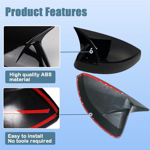 XITER Rear View Side Mirror Cover Side Mirror Cap for Audi A3 2014-2020,RS3 2015-2020,S3 2017-2020 (Carbon Fiber) in Saudi Arabia