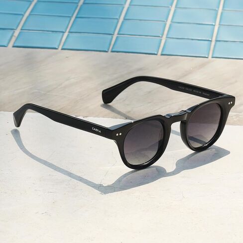 Carfia Retro Mens Sunglasses for Womens UV400 حماية أسيتات أزياء مربع الأزياء in Saudi Arabia