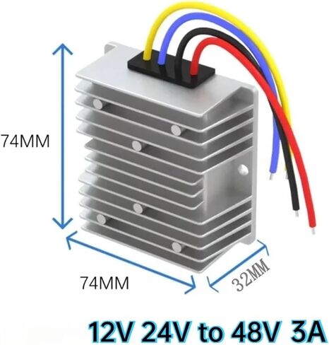 1PCS 12V24V إلى 48V 1A 2A 3A 5A Step Up DC DC Converter 12 Volt to 48 Volt Boost DC-DC منظمات الجهد المقاومة للماء (12V24V إلى 48V 3A) in Kuwait