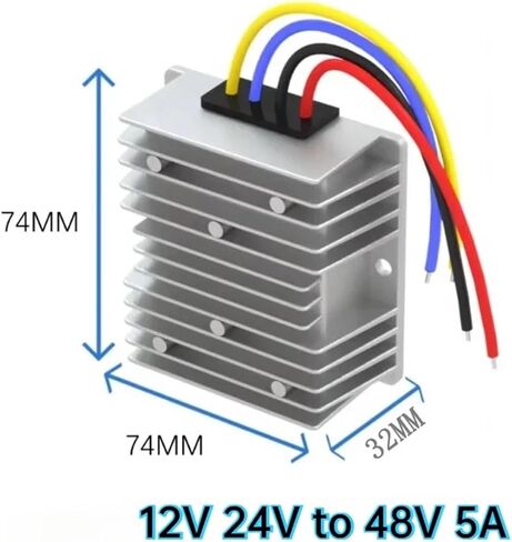 1PCS 12V24V إلى 48V 1A 2A 3A 5A Step Up DC DC Converter 12 Volt to 48 Volt Boost DC-DC منظمات الجهد المقاومة للماء (12V24V إلى 48V 3A) in Kuwait