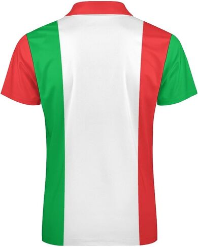 Italian Flag Golf Polo Shirts for Men Casual Short Sleeve Collared Athletic Tee in Saudi Arabia