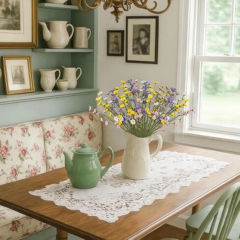 16 Pcs Artificial Wildflowers with Stems Bulk Silk Spring Flowers Floral Picks 21inch Fake Forsythia Branches Faux Wildflowers Arrangements for Home Decor Indoor Outdoor Wedding Centerpieces in Kuwait