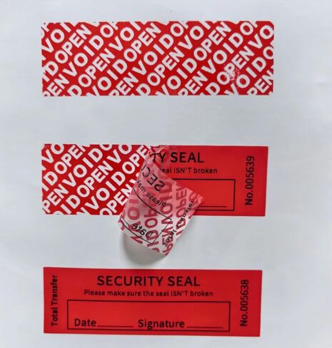 100PCS Void Stickers Tamper Evident Void Stickers, No ResidueTamper, Writable Security Warranty Seal, Security Labels, (1 * 3.15 inch,Red) in Saudi Arabia